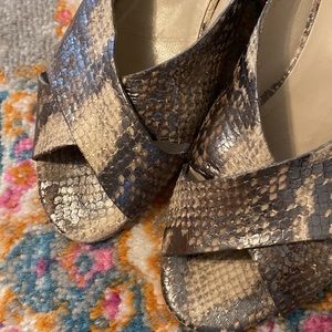 AGL sandals. Beautiful snake skin like leather pattern.